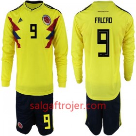 Colombia Fodboldtrøjer Falcao 9 Børn Hjemmebanesæt VM 2018 Langærmet